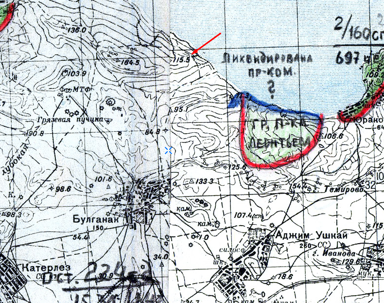 Высота 133 3. Западный Булганак на карте. Западный Булганак Крым карта. Бой за высоту 133.3.
