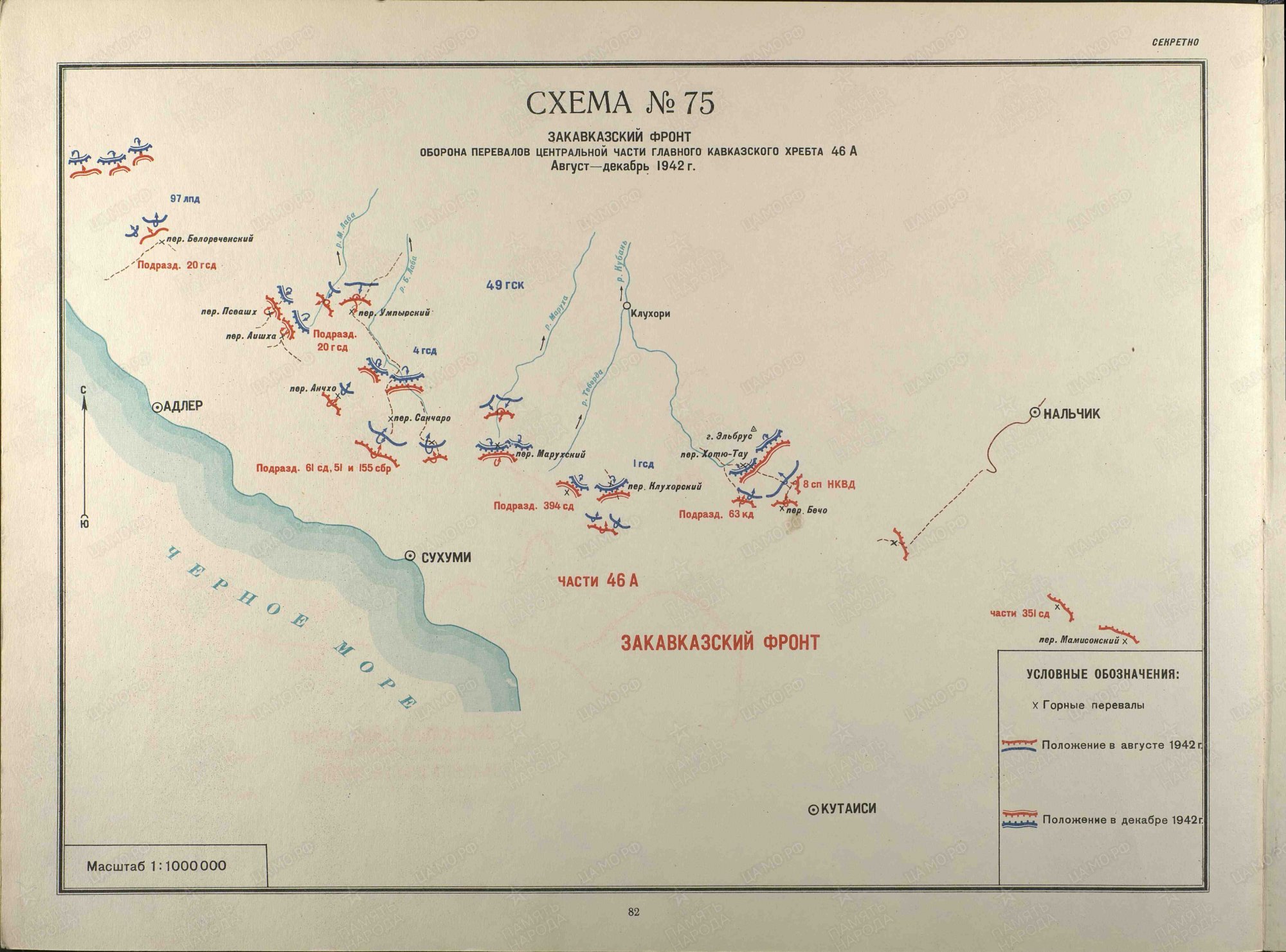 Бои за Туапсе 1942 год карта боевых действий