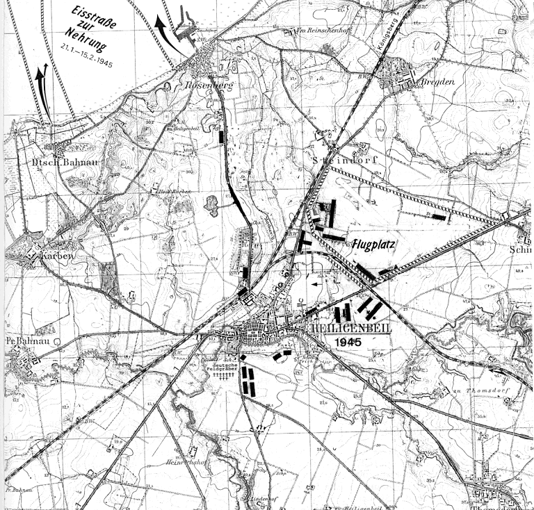 Карта калининградской области до 1945 года со всеми хуторами