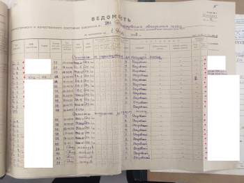 Ф. 35 Оп.11258 Д.119 8 ВА л.15  Журнал учета матчасти 284 бап на 01.01.43.jpg